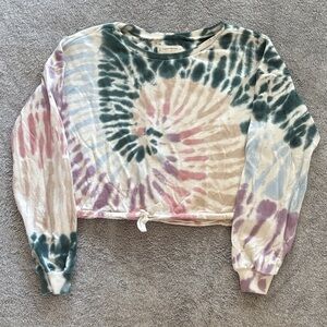 Lucky Brand Tie-Dye Crop Sweatshirt